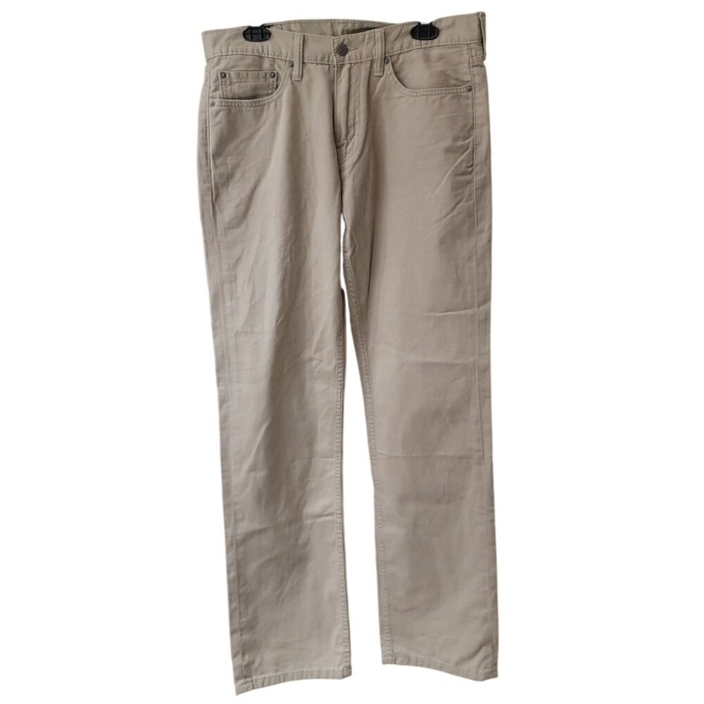 Levis Mens 514 Straight Fit Khaki Jeans Size 33W 34L